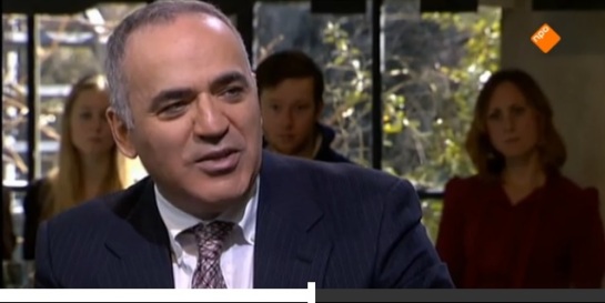 Garry Kasparov on Dutch tv, 2015-03-22 (Source: screenshot Buitenhof tv)